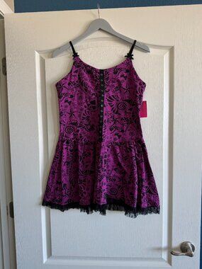 Betsey Johnson Intimates Size L Hot Pink and Black